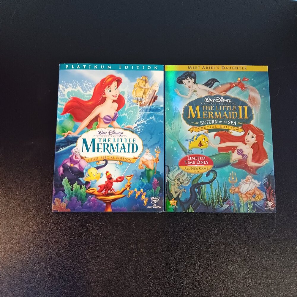 DISNEY THE LITTLE MERMAID AND LITTLE MERMAID II DVD - Picture 1 of 9